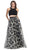 Two Piece Floral Evening Gown