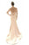 Saboroma - 4222 Long Sleeve Illusion Lace Paneled Gown In Pink