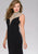 Long Jersey Dress with Jeweled Neckline 42240