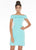 Ashley Lauren - 4224 Off Shoulder Sheath Cocktail Dress In Blue