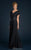 Daymor Couture - V-Neck A-Line Gown 701 in Black