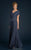 Daymor Couture - V-Neck A-Line Gown 701 in Gray