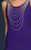 Daymor Couture - Draped Necklace Shimmer Evening Dress 702 in Blue