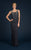 Daymor Couture - Draped Necklace Shimmer Evening Dress 702 in Black