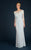 Daymor Couture - Sheer Sequined Illusion Evening Dress 707 in Blue