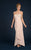 Daymor Couture - Encrusted Empire Lace Evening Dress in Blush