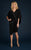 Daymor Couture - Wrapped V-Neck Draped Cocktail Dress 711 in Black