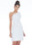 Ashley Lauren - 4229 One Shoulder Bow Cocktail Dress In White