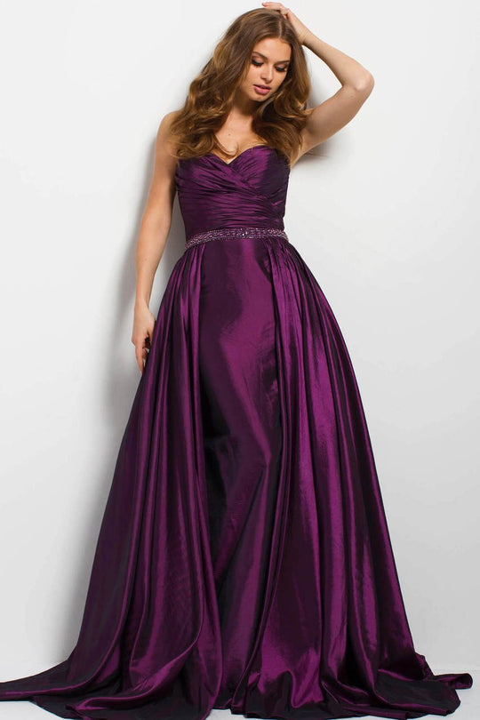 42305 Strapless Taffeta Overlay Ballgown