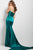 42308 Strapless Surplice Satin Gown