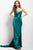 42308 Strapless Surplice Satin Gown
