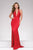 Marvelous Fit and Flare Prom Gown in Plunging V-Neckline 42309