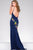 Jersey Prom Dress With Floral Appliques 42348