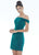 Ashley Lauren - 4240 Off-Shoulder Metallic Scuba Fitted Dress In Green