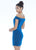 Ashley Lauren - 4240 Off-Shoulder Metallic Scuba Fitted Dress In Blue