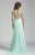 Lara Dresses - 42411 Glittering Sheered Evening Gown In Green