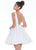 Ashley Lauren - 4242 Jeweled Belt Organza Cocktail Dress In White