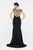 Saboroma - 4244 Embellished Egyptian Collar Mermaid Evening Gown In Black
