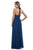 Alexia Designs - 4244 Pleated Halter Chiffon A-line Dress In Green