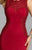 Lara Dresses - 42456 Embellished Racer Back Evening Gown In Red