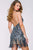42469 Sequined Halter Fringe Dress