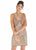 Ashley Lauren - 4246 Fully Beaded V-neck Fitted Dress In Pink