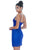 Ashley Lauren - 4246 Fully Beaded V-neck Fitted Dress In Blue