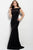 42474 Cap Sleeve Fitted Evening Gown