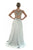 Saboroma - 4249 Sheer Illusion Back Sleeveless A-Line Gown In Green