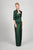 Daymor Couture - Pleated Fan Bustline Sheath Dress 424 in Green
