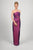 Daymor Couture - Pleated Fan Bustline Sheath Dress 424 in Pink