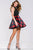 Two Piece Short Dress with Floral Skirt 42506