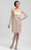 Sue Wong - N3204 Strapless Rosette Empire Sheath Dress in Neutral and Pink