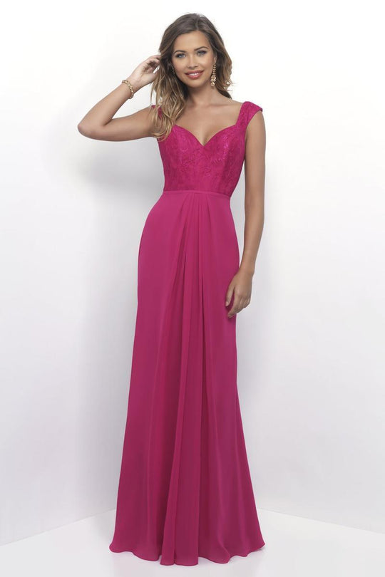 Alexia Designs - 4258 Lace Sweetheart Chiffon A-line Dress In Pink