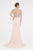 Saboroma - 4258 Embellished Jewel Trumpet Dress With Train In Pink