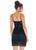 Ashley Lauren - 4261 Bead-Fringed Cocktail Sheer Dress In Black