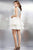 Lace Embellished High Neck Poly-satin Fit and Flare Dress 33607