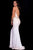 42722 Embellished Deep V-neck Jersey Sheath Dress