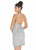 Ashley Lauren - 4273 Sequined One Shoulder Fringe Sheath Dress In Silver and Gray