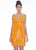 Ashley Lauren - 4275 Sequined Plunging V-neck Fitted Dress In Orange