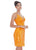 Ashley Lauren - 4275 Sequined Plunging V-neck Fitted Dress In Orange
