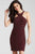 42765 Crystal Embellished Halter Cocktail Dress