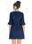 Ashley Lauren - 4278 Quarter Length Sleeve Jewel Neck A-line Dress In Blue