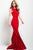 42802 Cap Sleeve Sculpted Jersey Gown