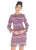 Ashley Lauren - 4283 Quarter Length Sleeve Tweed Fringe Dress In Multi-Color