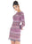 Ashley Lauren - 4283 Quarter Length Sleeve Tweed Fringe Dress In Multi-Color
