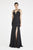 Saboroma - 4286 Strappy Bateau Trumpet Dress In Black