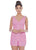 Ashley Lauren - 4286 Sleeveless V Neck Full Sequins Romper In Pink