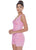 Ashley Lauren - 4286 Sleeveless V Neck Full Sequins Romper In Pink