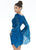 Ashley Lauren - 4288 Two Piece Beaded Long Sleeve Romper In Blue